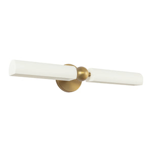 Alora - PL405123BGWH - Two Light Picture Light - Cole - Brushed Gold/White