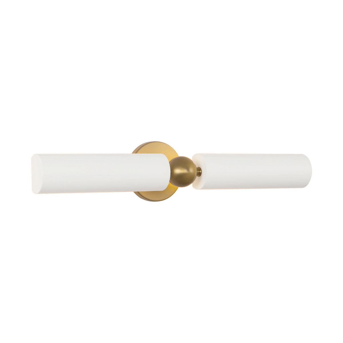 Alora - PL405123BGWH - Two Light Picture Light - Cole - Brushed Gold/White