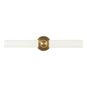 Alora - PL405123BGWH - Two Light Picture Light - Cole - Brushed Gold/White
