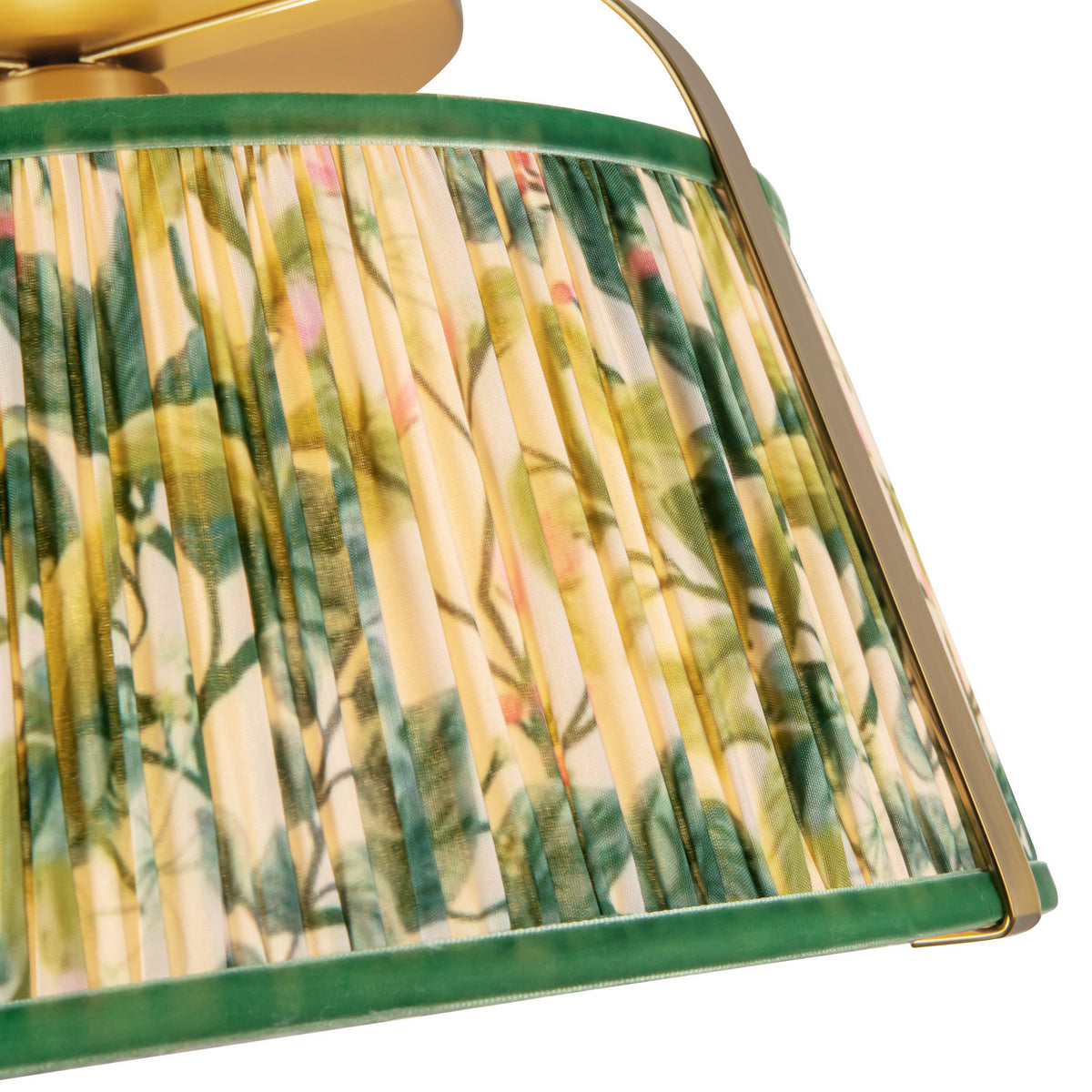 Alora - SF675213BGGL - One Light Semi-Flush Mount - Scout - Brushed Gold/Green Linen