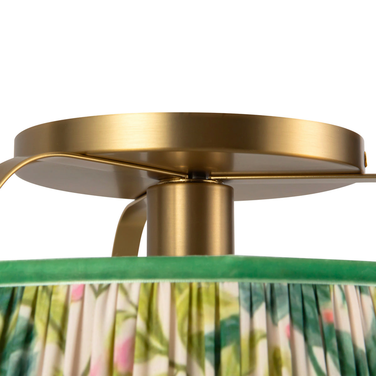 Alora - SF675213BGGL - One Light Semi-Flush Mount - Scout - Brushed Gold/Green Linen