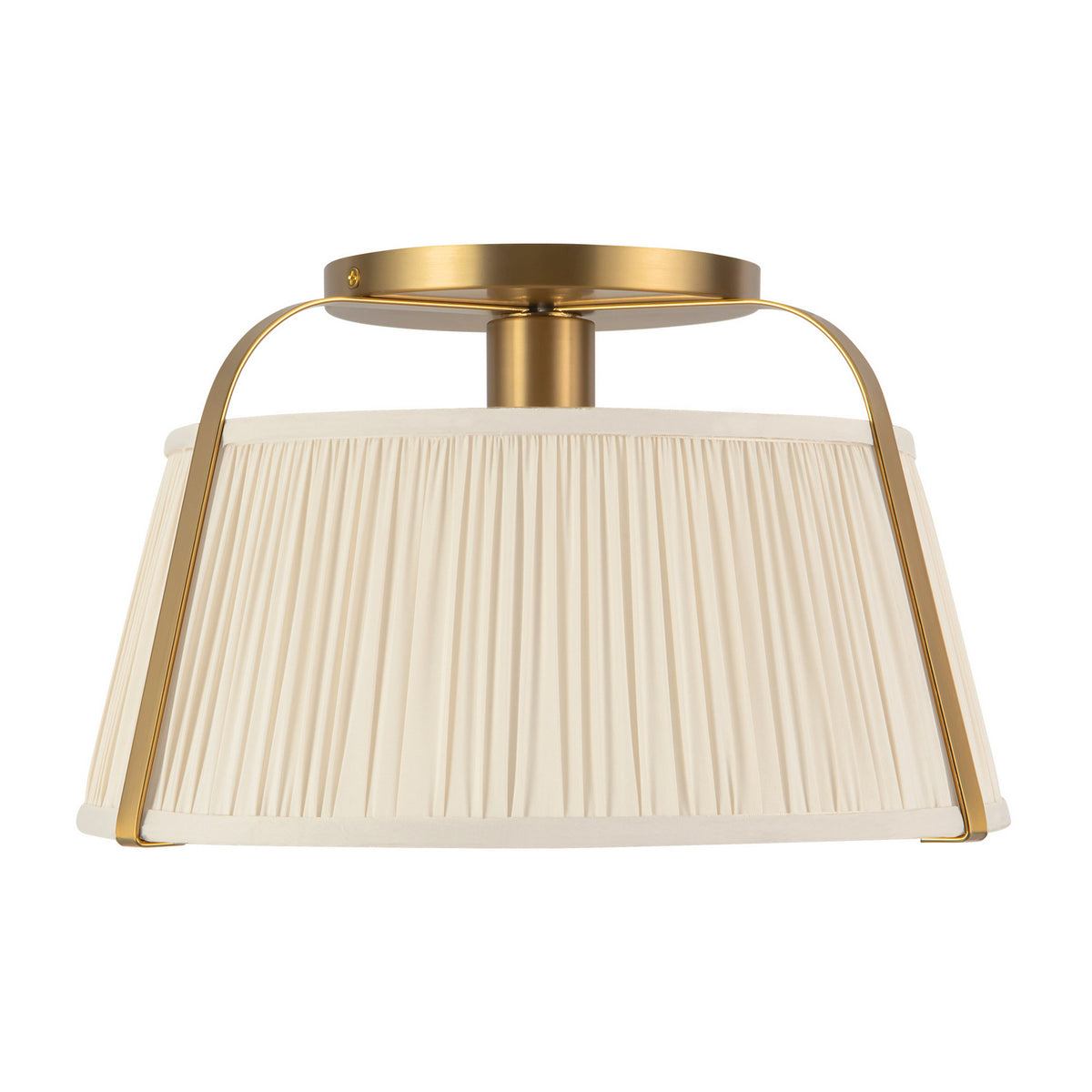 Alora - SF675213BGWL - One Light Semi-Flush Mount - Scout - Brushed Gold/White Linen