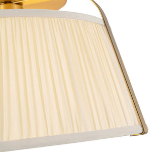 Alora - SF675213BGWL - One Light Semi-Flush Mount - Scout - Brushed Gold/White Linen