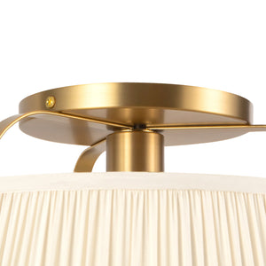 Alora - SF675213BGWL - One Light Semi-Flush Mount - Scout - Brushed Gold/White Linen