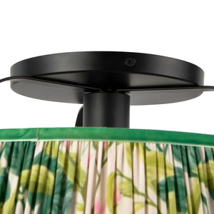 Alora - SF675213MBGL - One Light Semi-Flush Mount - Scout - Matte Black/Green Linen