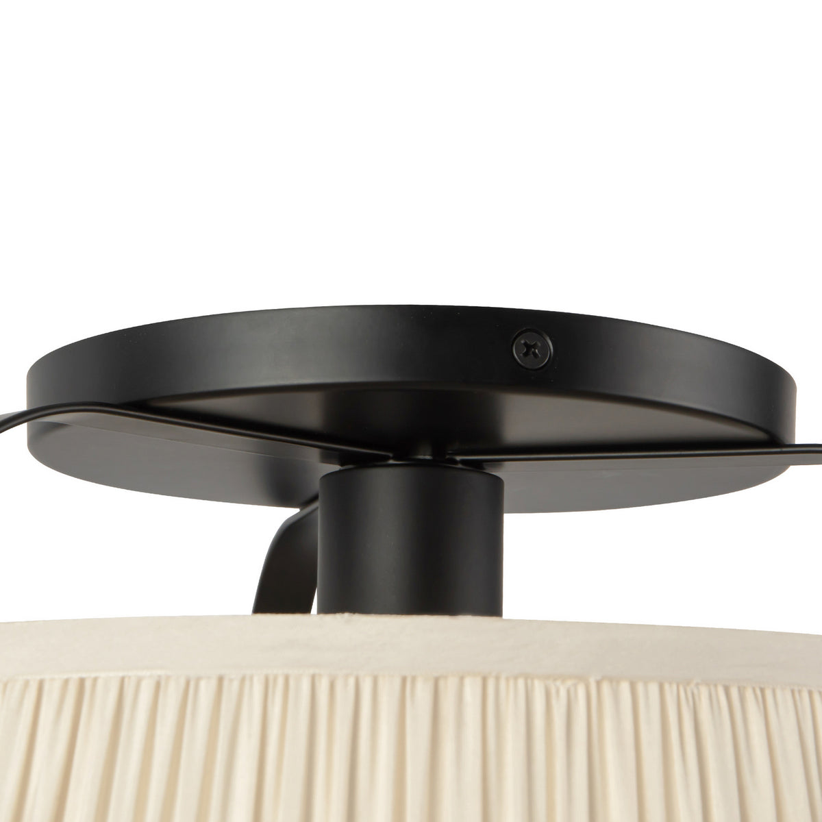 Alora - SF675213MBWL - One Light Semi-Flush Mount - Scout - Matte Black/White Linen