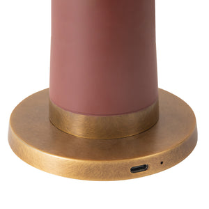 Alora - TL314106BGD - LED Table Lamp - Clemence - Burgundy