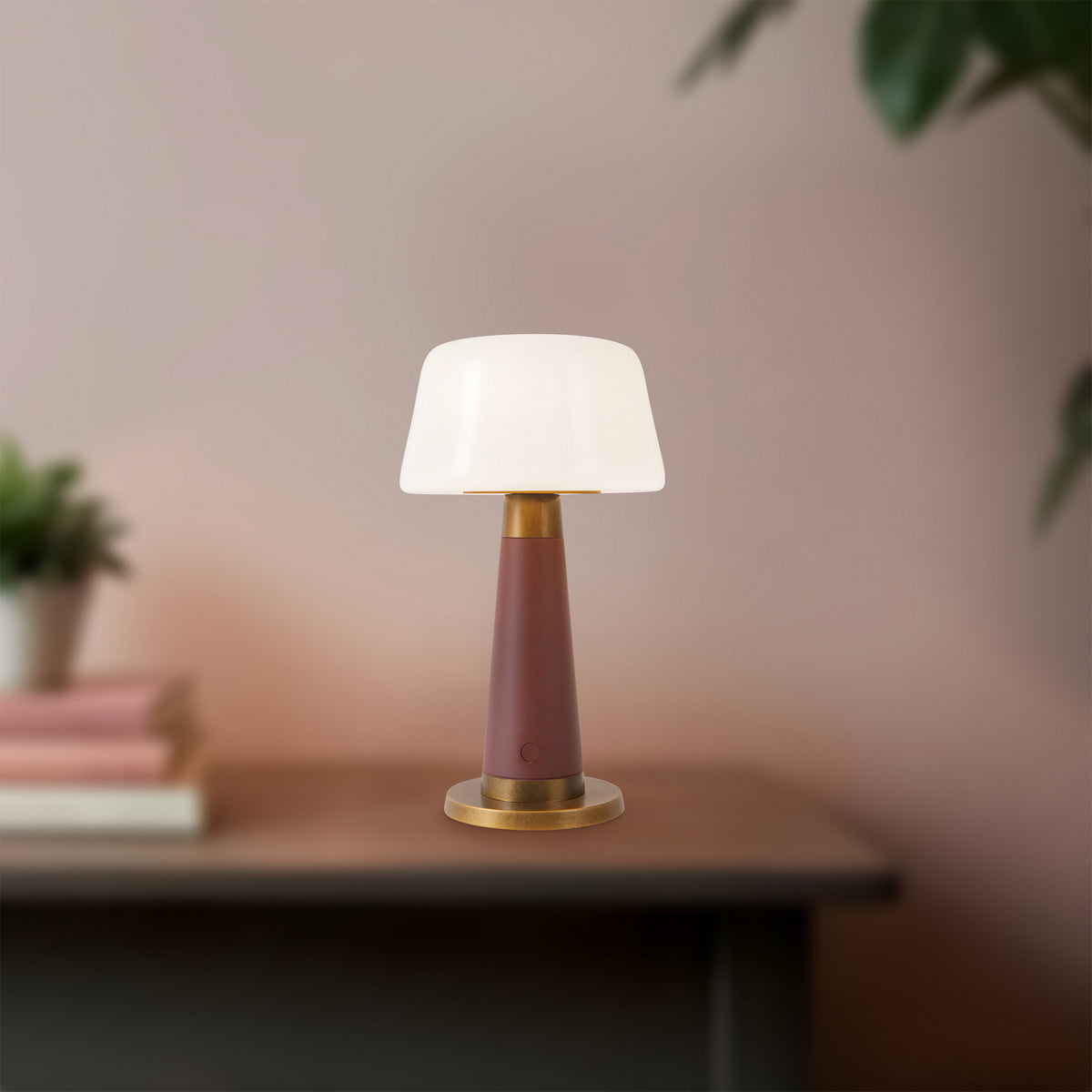 Alora - TL314106BGD - LED Table Lamp - Clemence - Burgundy