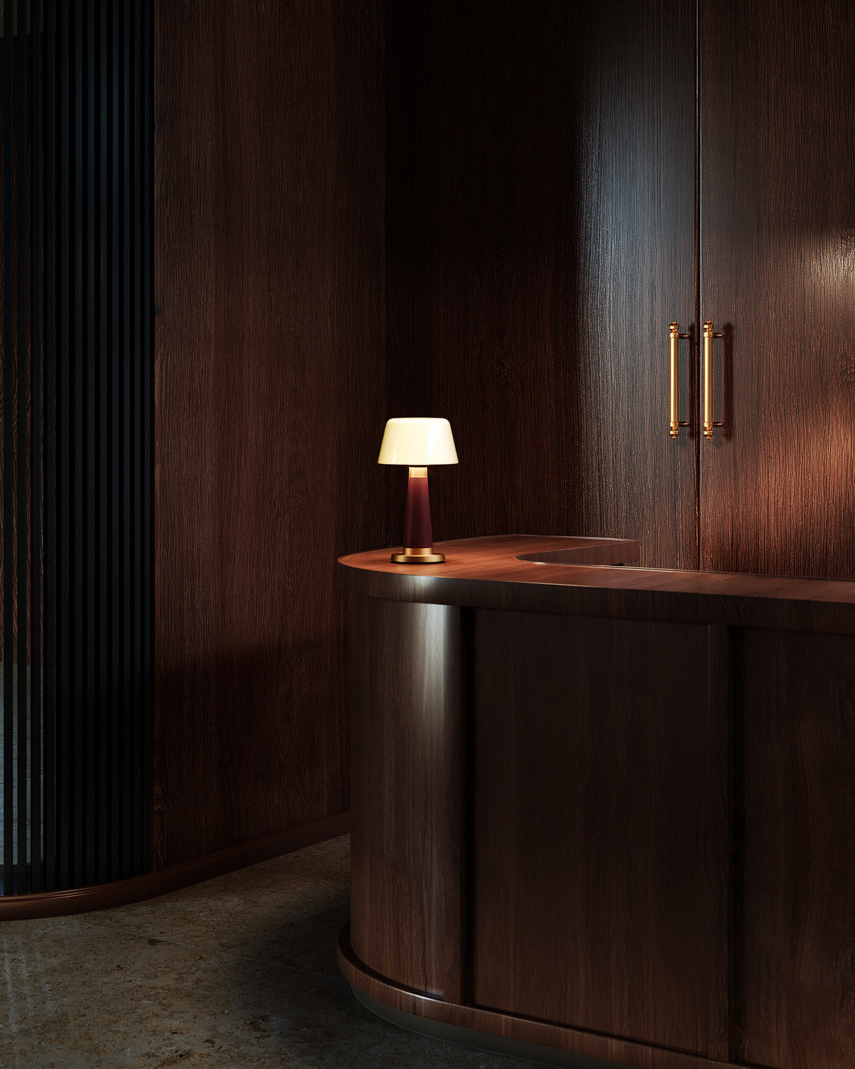 Alora - TL314106BGD - LED Table Lamp - Clemence - Burgundy