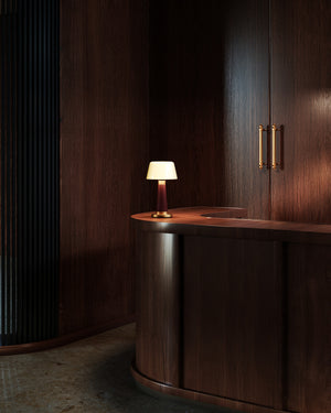 Alora - TL314106BGD - LED Table Lamp - Clemence - Burgundy
