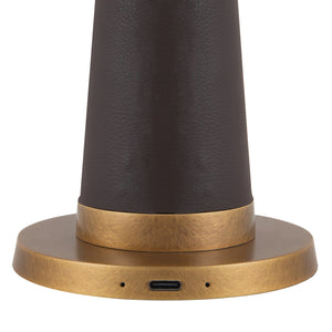 Alora - TL314106EVL - LED Table Lamp - Clemence - Espresso Vegan Leather
