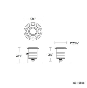 W.A.C. Lighting - 2031-CSSS - LED Landscape Underwater Light - 2031 - Stainless Steel