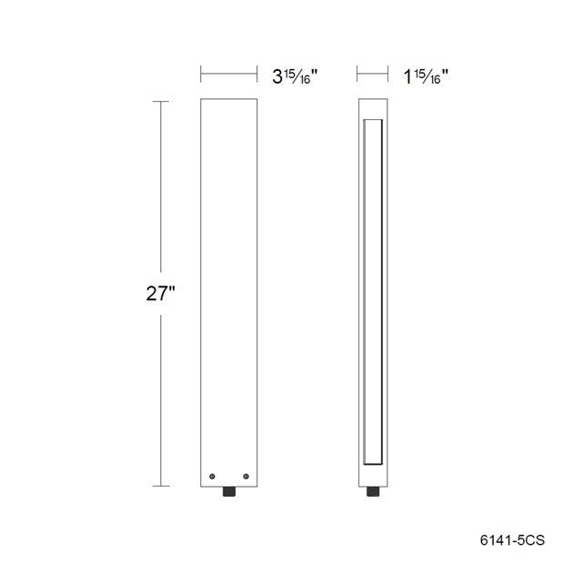 W.A.C. Lighting - 6141-5CSBK - LED Path Light - Hilyne - Black on Aluminum