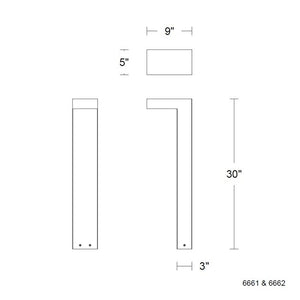 W.A.C. Lighting - 6661-5CSBZ - LED Bollard - Grand Ledge - Bronze on Aluminum