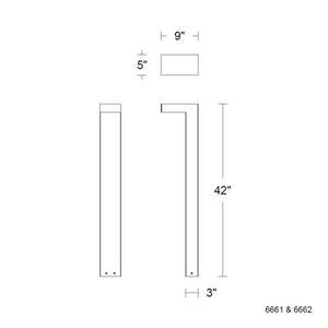 W.A.C. Lighting - 6672-5CSBZ - LED Bollard - Grand Ledge - Bronze on Aluminum