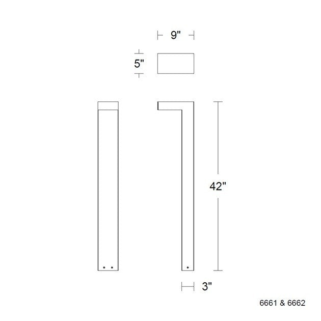W.A.C. Lighting - 6672-5CSBZ - LED Bollard - Grand Ledge - Bronze on Aluminum