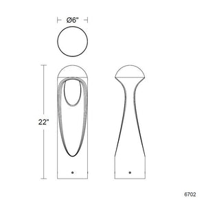 W.A.C. Lighting - 6702-30GT - LED Bollard - Scoop - Granite on Aluminum