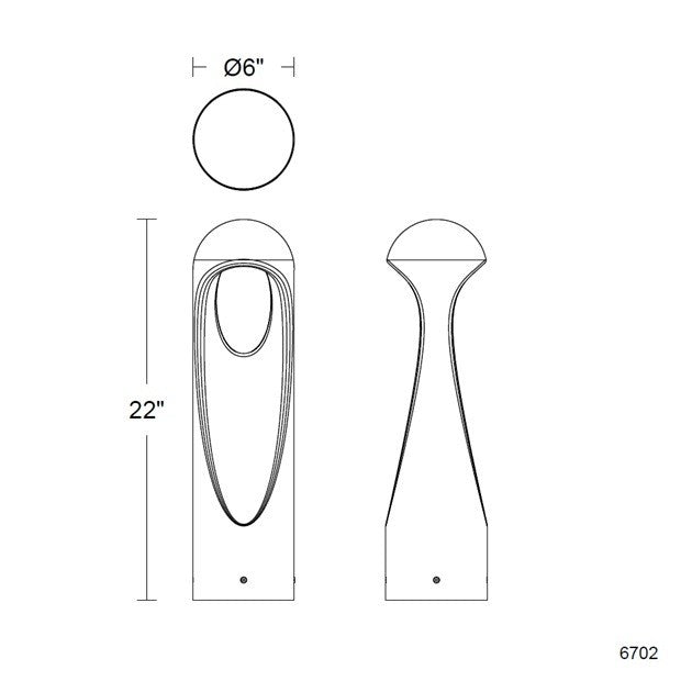 W.A.C. Lighting - 6702-30GT - LED Bollard - Scoop - Granite on Aluminum