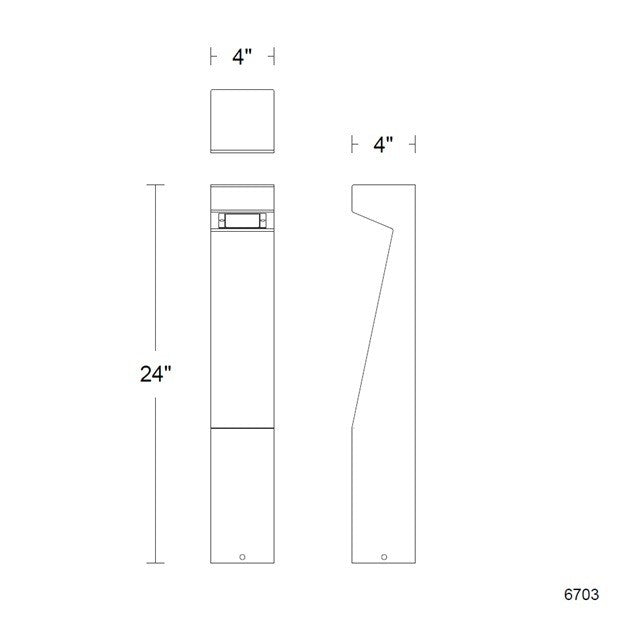 W.A.C. Lighting - 6703-30BK - LED Bollard - Even - Black on Aluminum