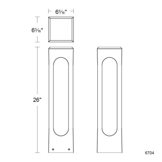 W.A.C. Lighting - 6704-30BZ - LED Bollard - Altar - Bronze on Aluminum