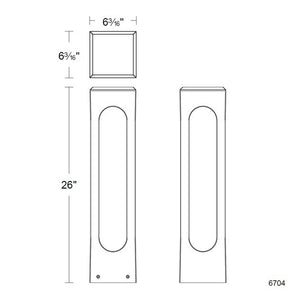 W.A.C. Lighting - 6704-30GT - LED Bollard - Altar - Granite on Aluminum