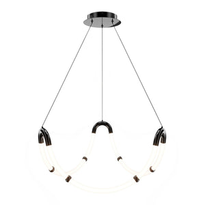 W.A.C. Lighting - PD411630-BC - LED Chandelier - Swathe - Black Chrome