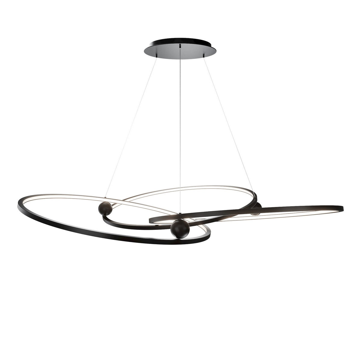 W.A.C. Lighting - PD415660-TWA-BK - LED Chandelier - Sidewinder - Black