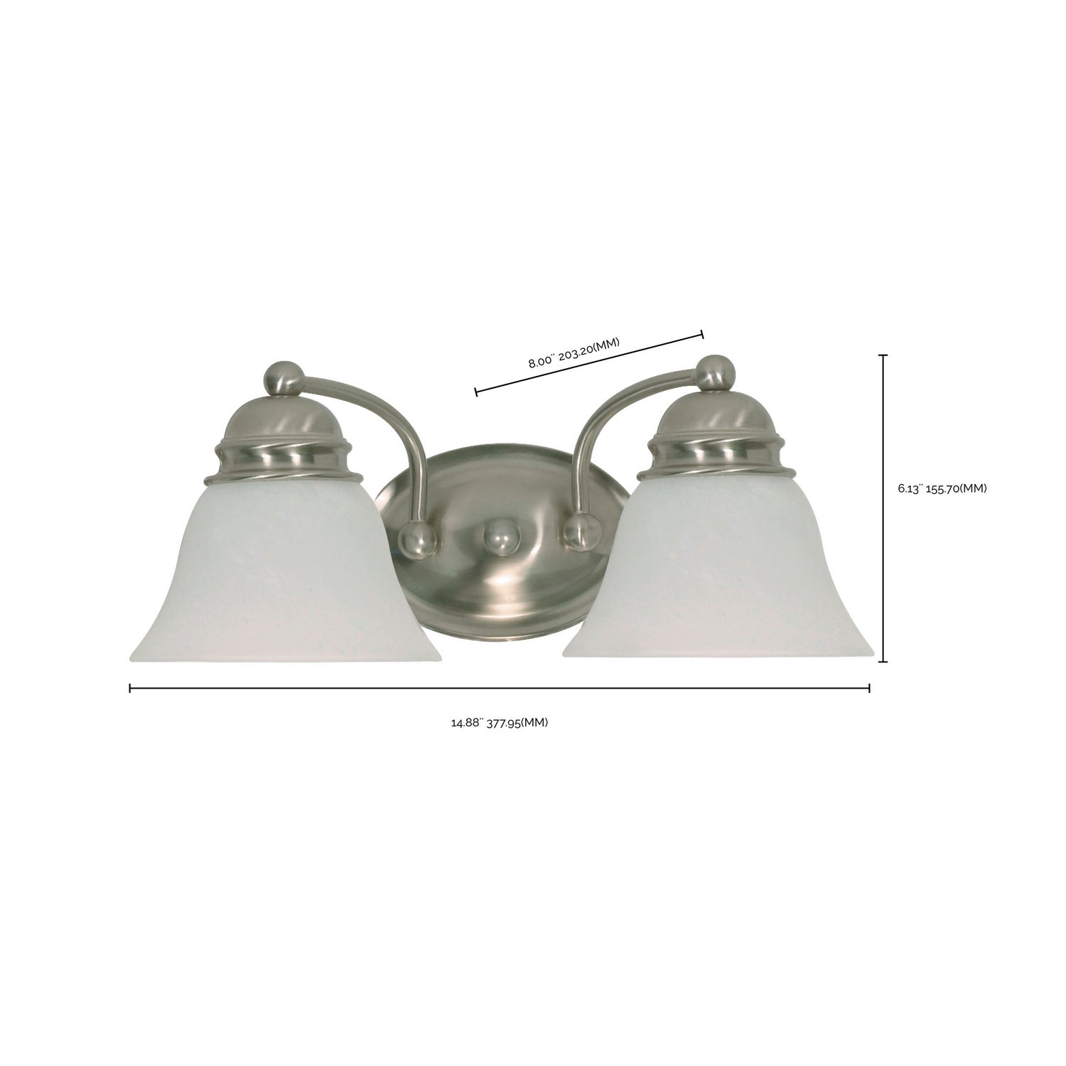 Nuvo Lighting - 60-341 - Two Light Vanity - Empire - Brushed Nickel