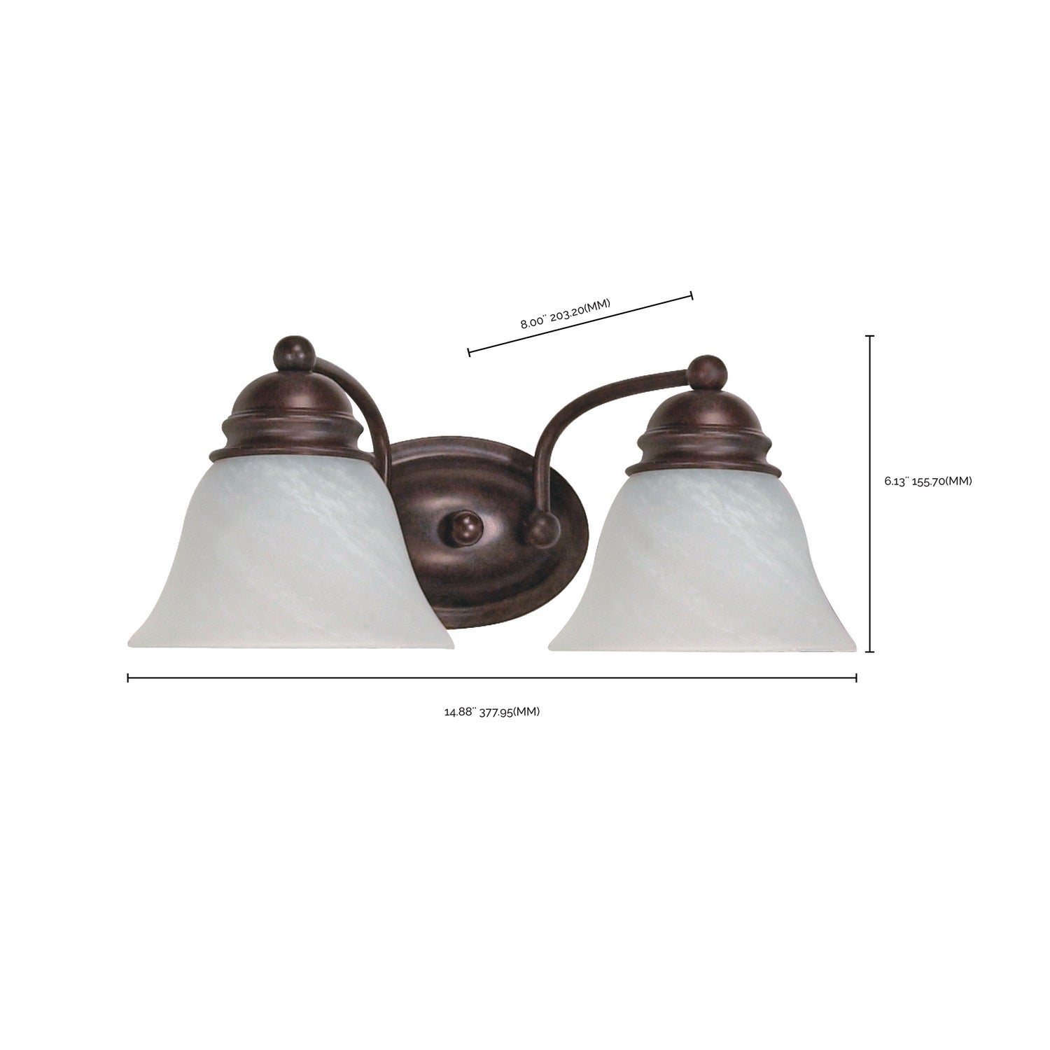 Nuvo Lighting - 60-345 - Two Light Vanity - Empire - Old Bronze