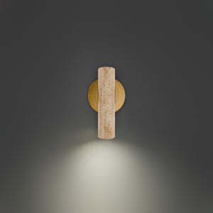 Modern Forms - BL234608-WV/AB - LED Task & Reading Bed Light - Holden - Beige Travertine/Aged Brass