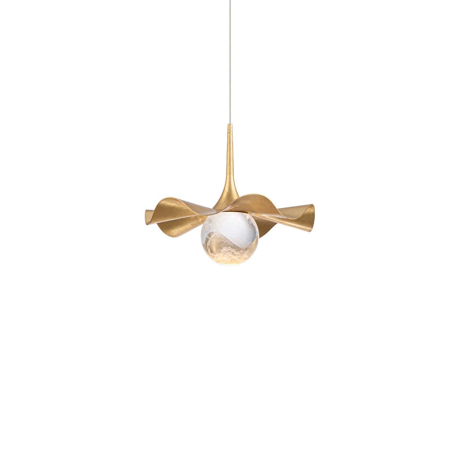 Modern Forms - PD282609-AB/GL - LED Mini Pendant - Brimm - Gold Leaf/Aged Brass