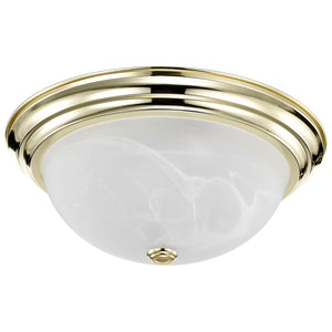 Nuvo Lighting - 60-215 - Three Light Flush Mount - Flush Mounts Polished Brass - Polished Brass