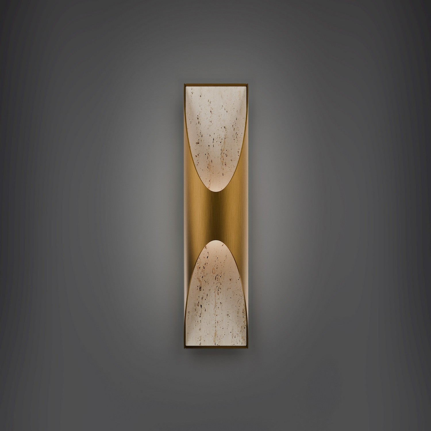 Modern Forms - WS202624-WV/AB - LED Wall Sconce - Kastlerock - Beige Travertine/Aged Brass