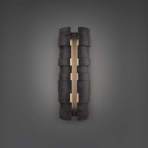 Modern Forms - WSW210624-BV/BK - LED Outdoor Wall Sconce - Formation - Basalt Stone/Black