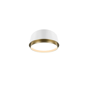 W.A.C. Lighting - FM-20509-35-WT/AB - LED Flush Mount - Salvo - White/Aged Brass