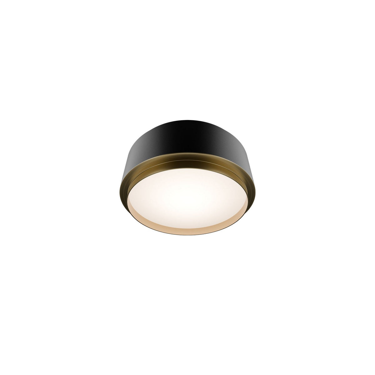 W.A.C. Lighting - FM-20509-40-BK/AB - LED Flush Mount - Salvo - Black/Aged Brass