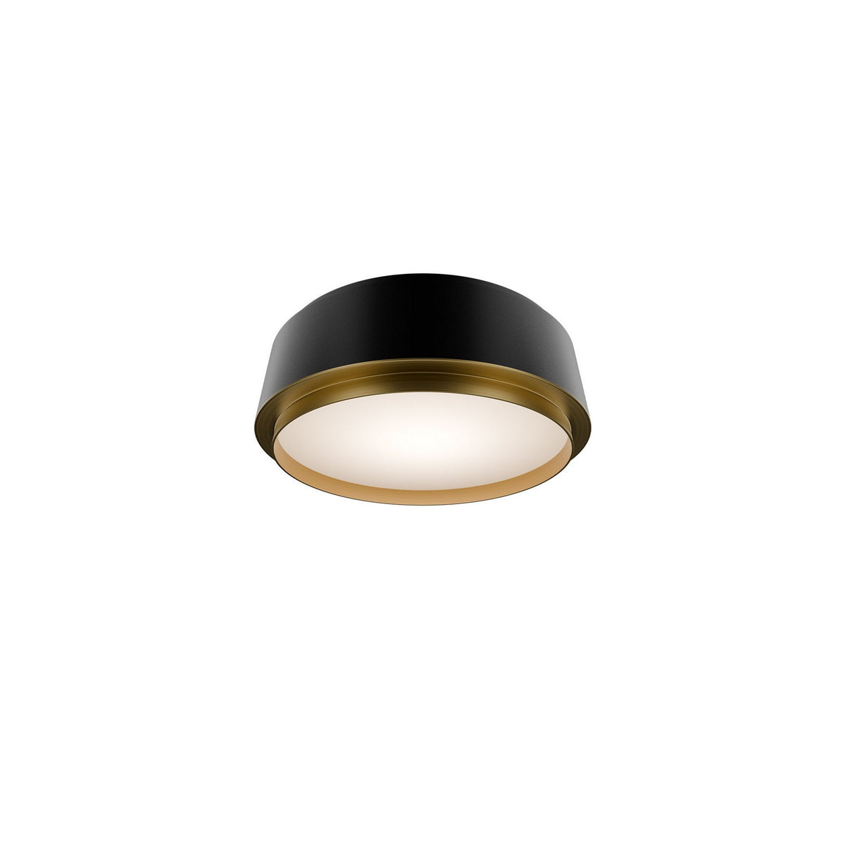W.A.C. Lighting - FM-20512-35-BK/AB - LED Flush Mount - Salvo - Black/Aged Brass