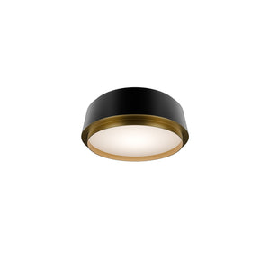 W.A.C. Lighting - FM-20512-35-BK/AB - LED Flush Mount - Salvo - Black/Aged Brass