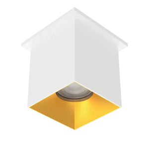 W.A.C. Lighting - C4ST-FCS-WTGL - LED Flush Mount - Zoron - White/Gold