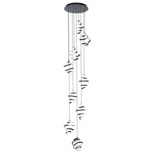 W.A.C. Lighting - PD-19405R-BK - LED Chandelier - Whirl - Black