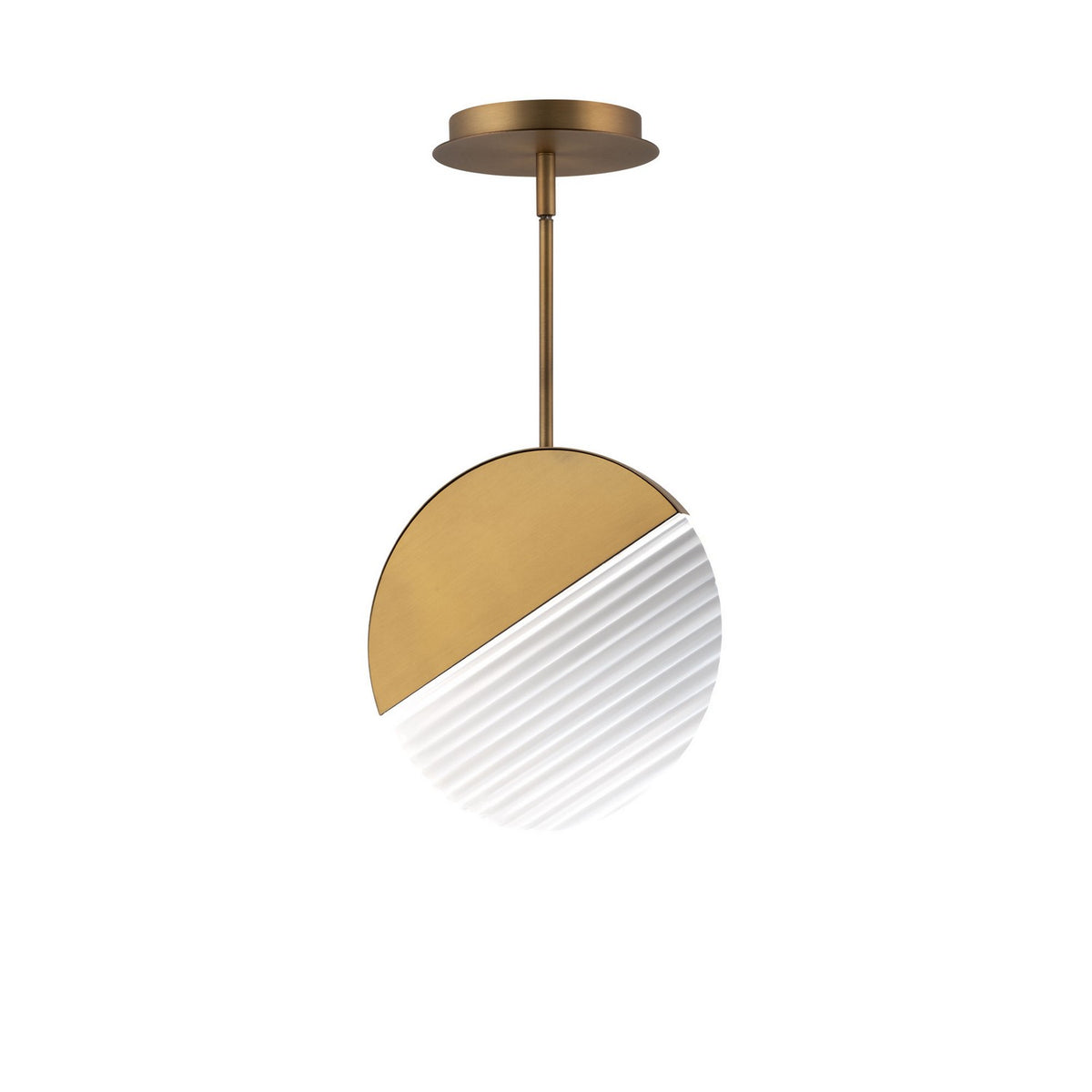 W.A.C. Lighting - PD-25410-35-AB - LED Mini Pendant - Crescent - Aged Brass