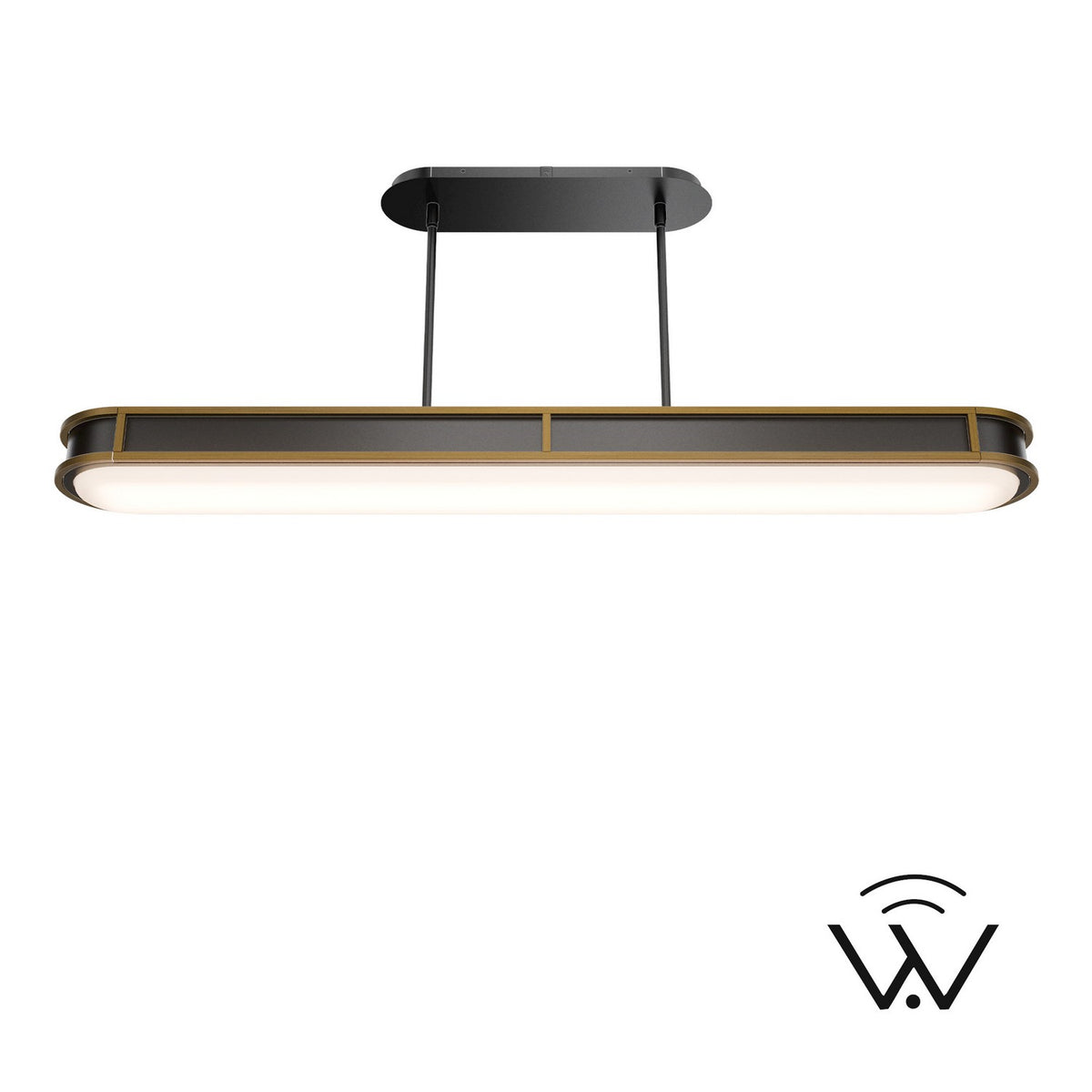 W.A.C. Lighting - PD414648-TWA-BK/AB - LED Pendant - Longboard - Black/Aged Brass