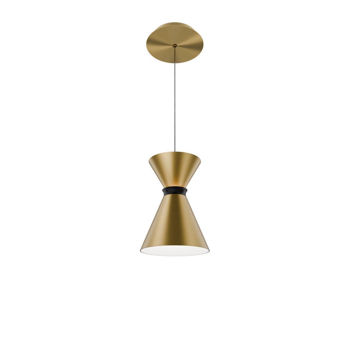 W.A.C. Lighting - PD-57108-40-AB/BK - LED Pendant - Pin Up - Aged Brass/Black