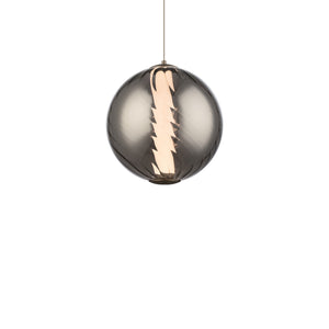 Modern Forms - PD-32511-27-SM/BN - LED Mini Pendant - Swirly - Smoke Glass/Brushed Nickel