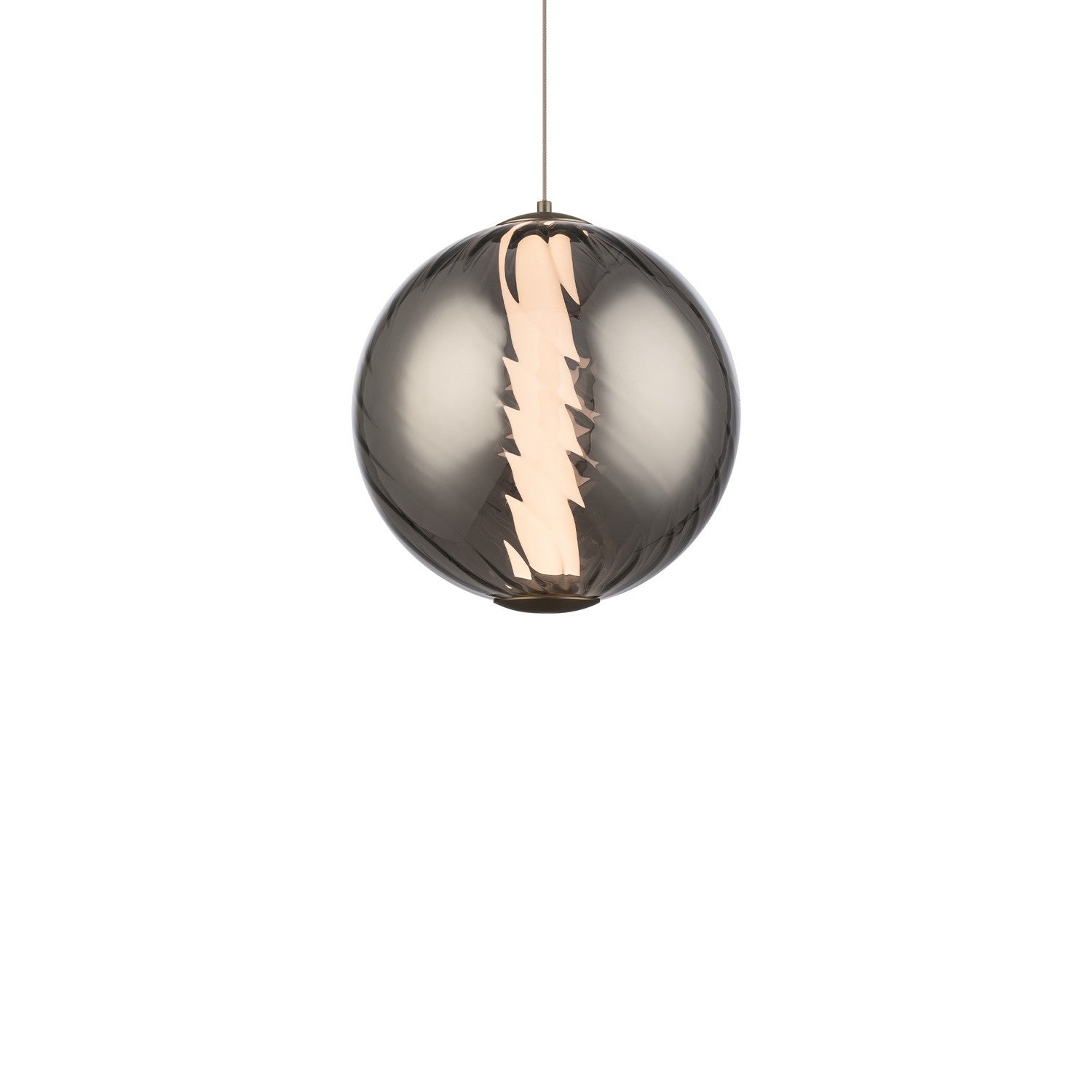 Modern Forms - PD-32511-35-SM/BN - LED Mini Pendant - Swirly - Smoke Glass/Brushed Nickel