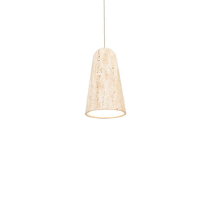 Modern Forms - PD-4510-27-WV/AB - LED Mini Pendant - Pompeii - Beige Travertine/Aged Brass