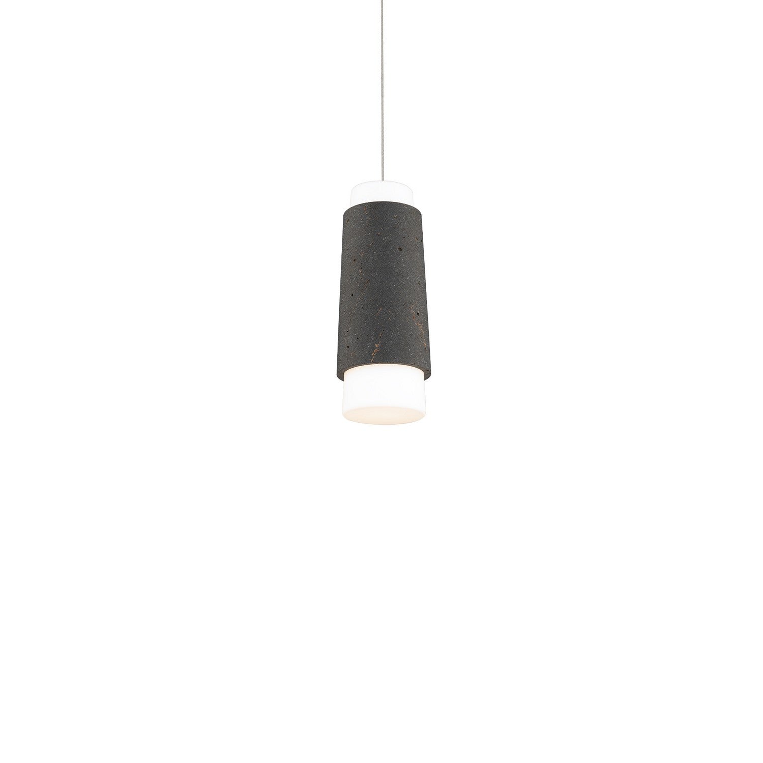 Modern Forms - PD-5513-40-BV/BK - LED Mini Pendant - Chauncey - Bassalt Stone/Black