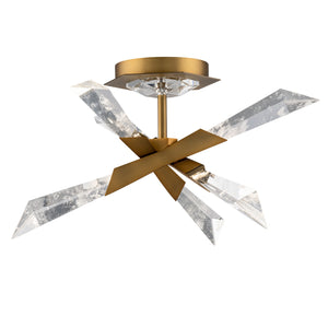 Schonbek Beyond - BFM31417-AB - 17" Semi-Flush Mount - Solitude - Aged Brass