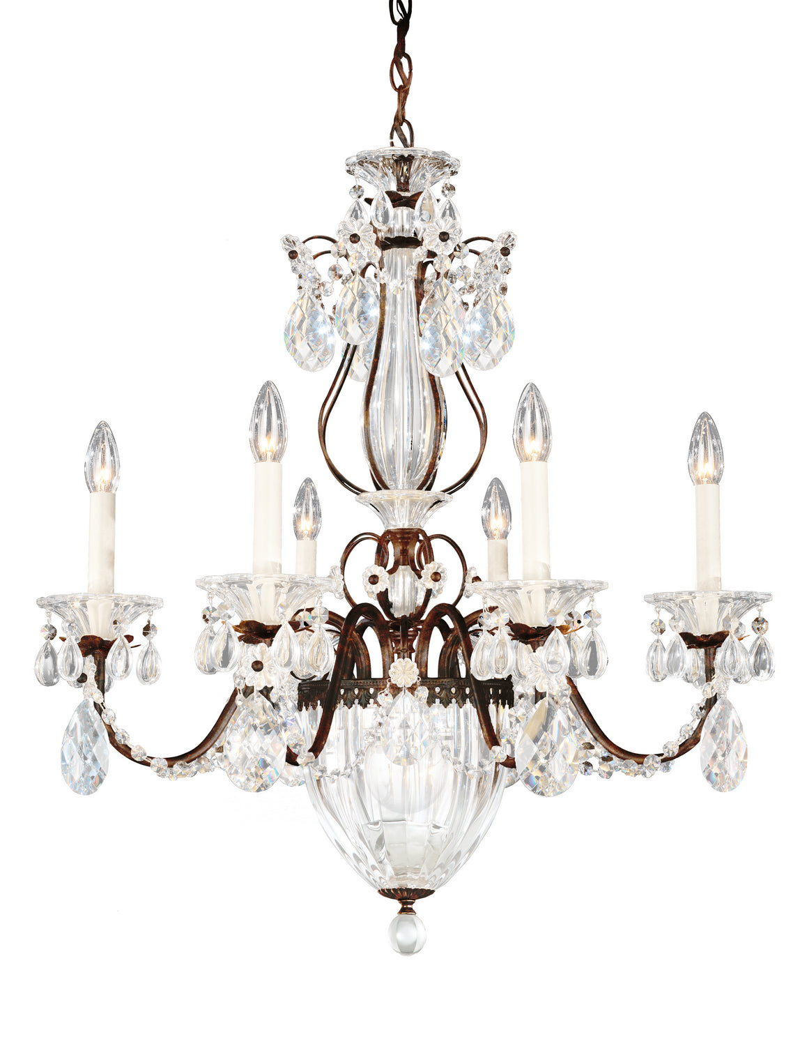 Schonbek - 1246-76A - Seven Light Chandelier - Bagatelle - Heirloom Bronze