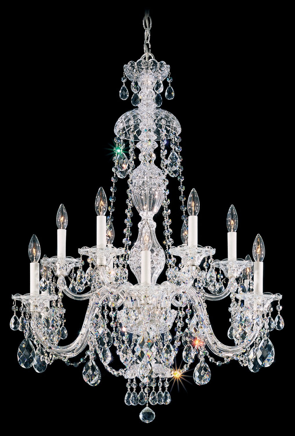 Schonbek - 2997-40A - 12 Light Chandelier - Sterling - Silver